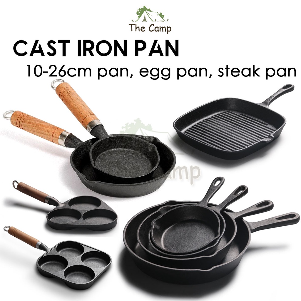Cast Iron Skillet Grill Pan Frying Egg Pan Non Stick Square Steak Pan