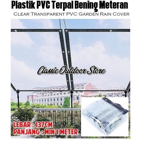 Rainwater Resistant Clear Plastic Curtain/Krei Pvc Outdoor Meter