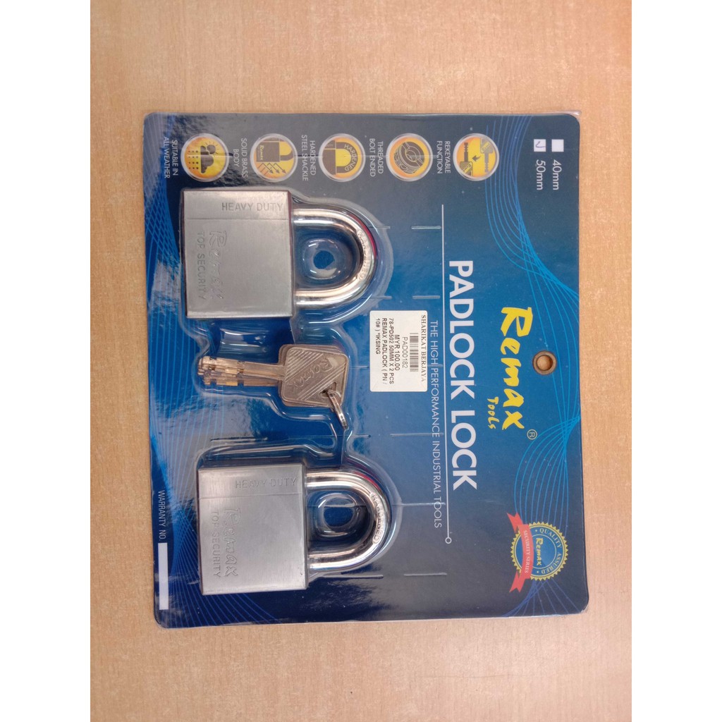 REMAX PADLOCK LOCK HEAVY DUTY (2pcs) Shopee Singapore