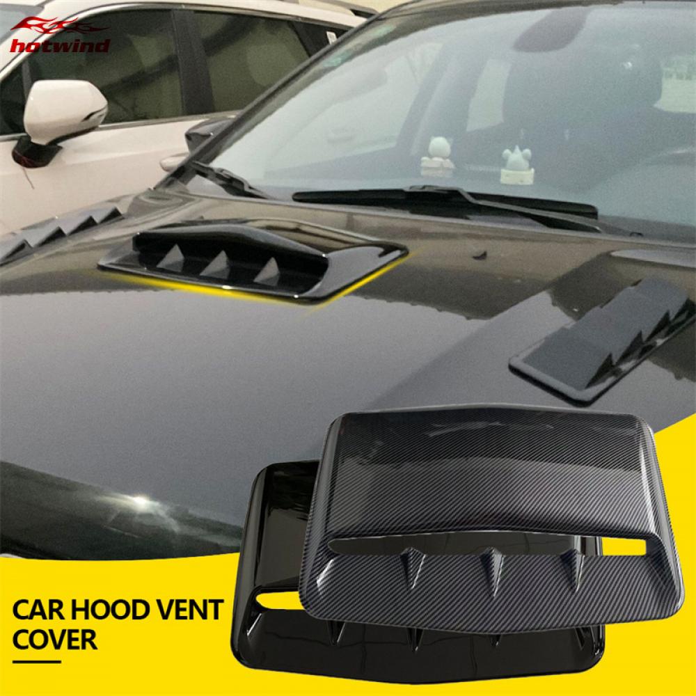 HW Universal Carbon Fiber Car Air Flow Intake Hood Scoop Vent