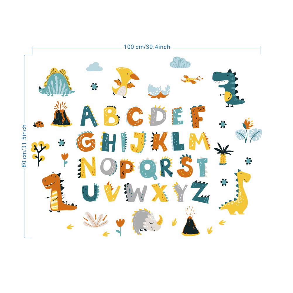 【Ready Stock】【Zooyoo】50 Cartoon Animals Plant Wall Stickers Cute Ocean