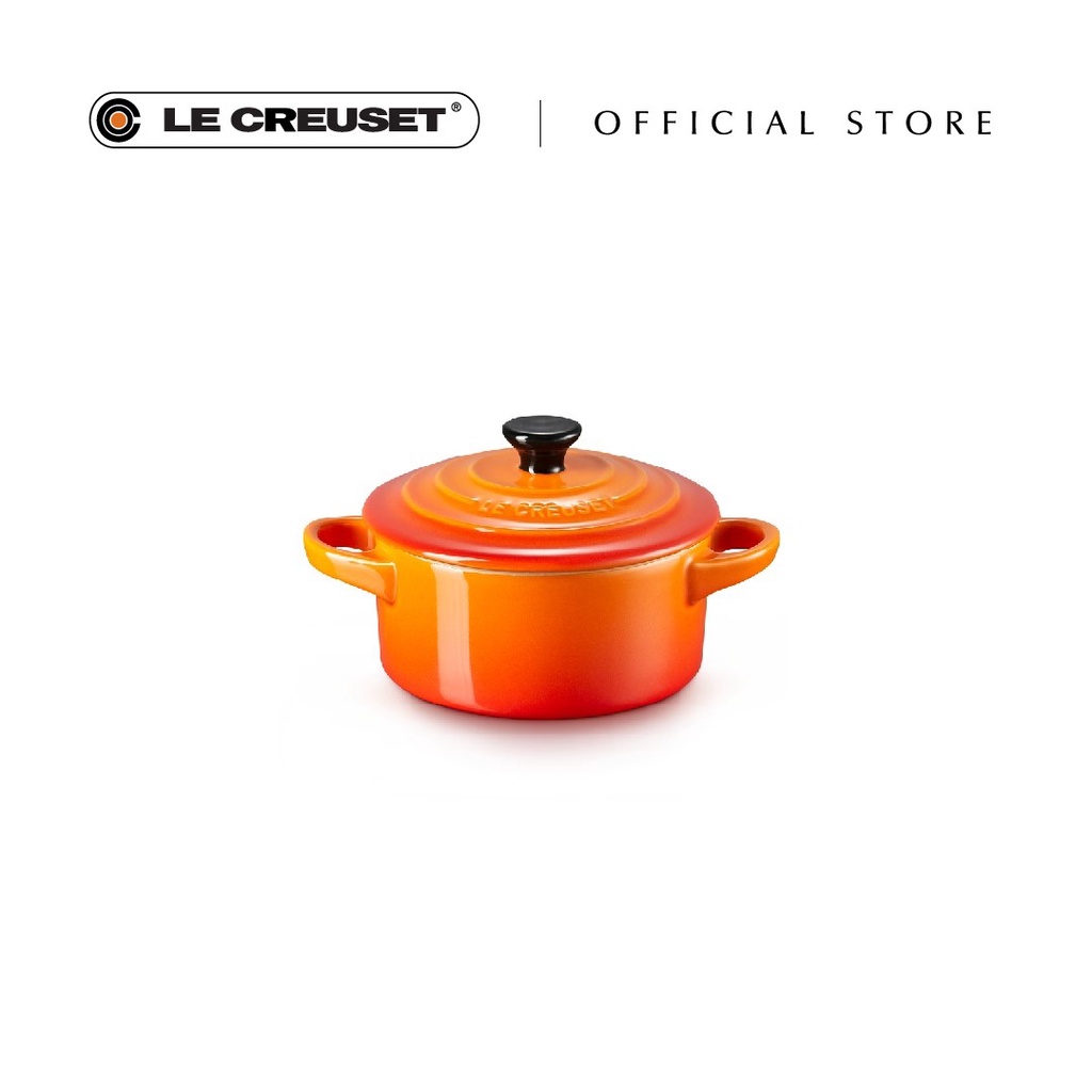 Le Creuset Stoneware Mini Round Cocotte with Black Knob Flame