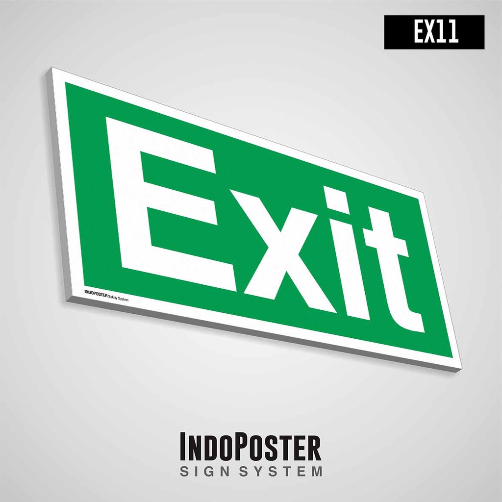 Safety Sign K3 PVC Emergency Sign Emergency Exit Door Sign Size L 60x30cm Shopee Singapore