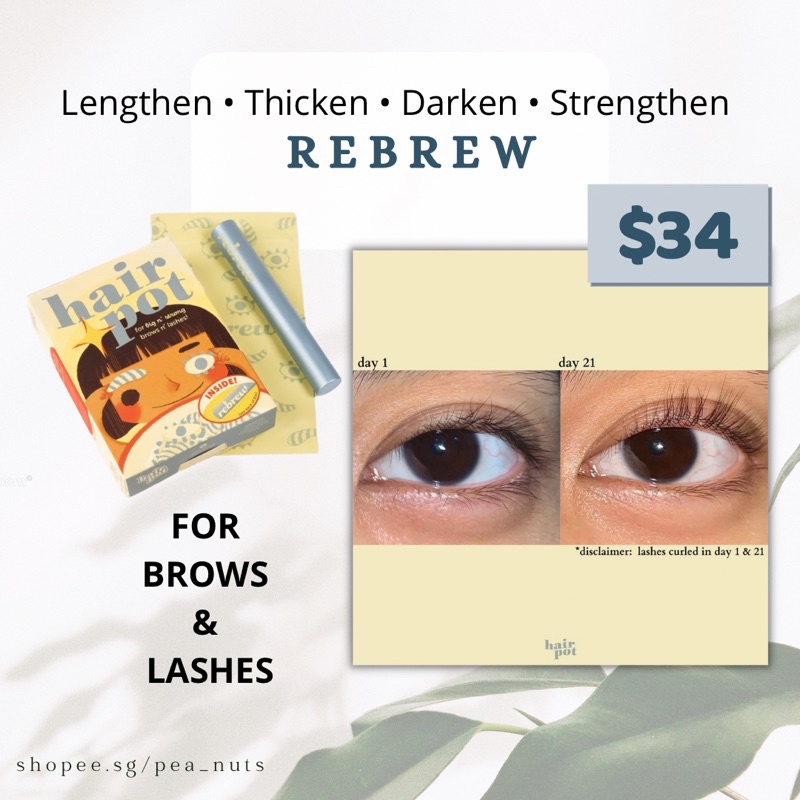 [SG SELLER] REBREW BY HAIRPOT Eyelashes lengthening strengthening