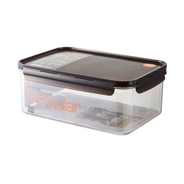 [Lock&Lock] [3.5L 3500ml x 1pcs] [Black] Stackable Bisfree BpaFree