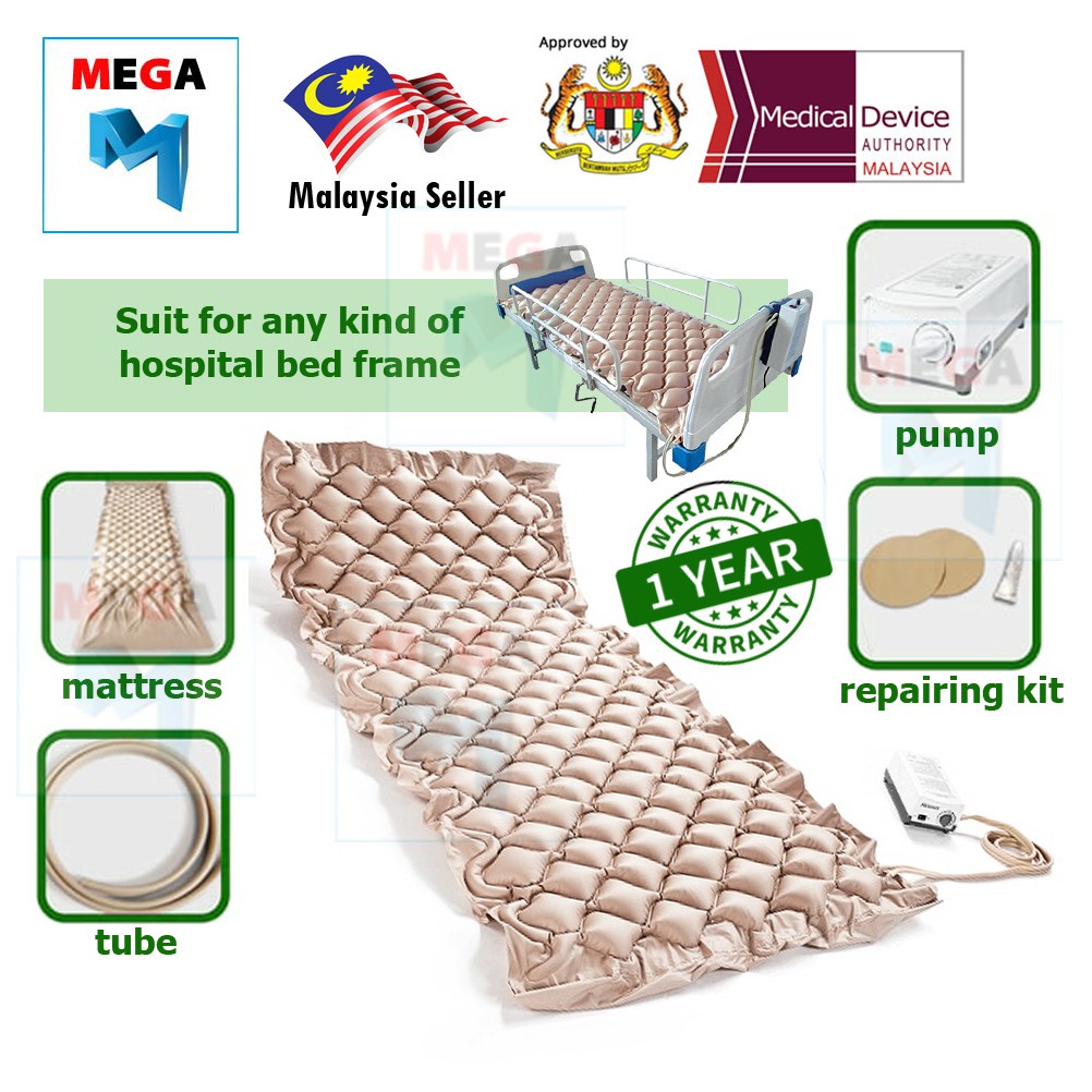 Ripple Bubble Mattress with Pump Tilam Angin Hospital(Bed Sore/Kudis Tekanan) Shopee Singapore