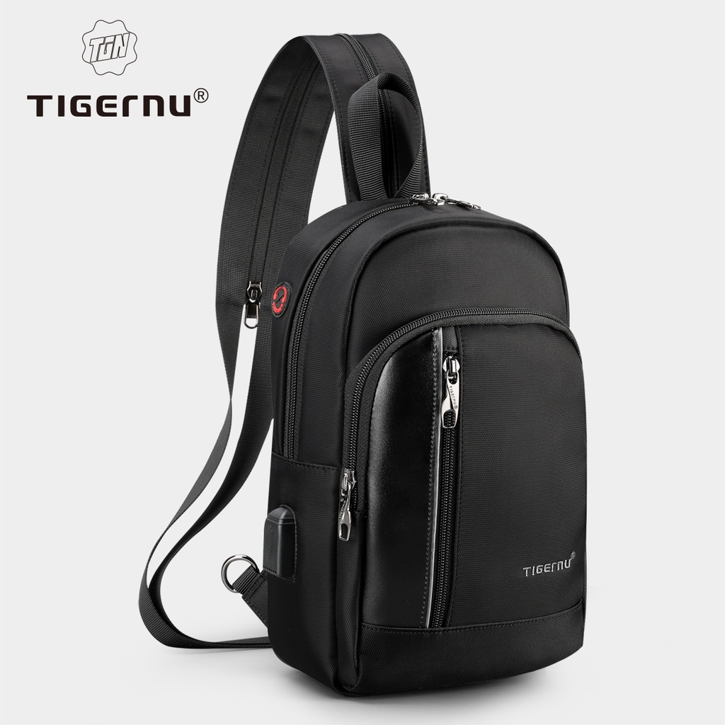 Tigernu 8089 2 in 1 Sling Bags Mini Backpack Water Resistant with USB Port (9.7'') Shopee