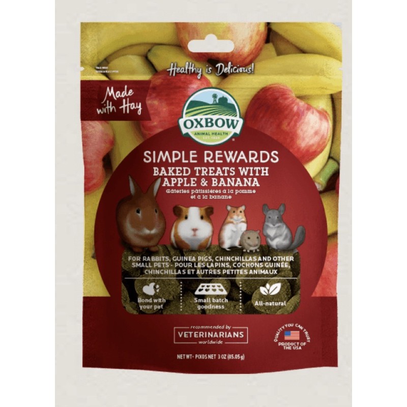 Oxbow Simple Rewards Oven Baked Banana/ Craneberry / Small Animal Treat