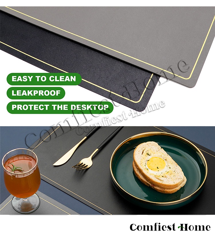 [SG Stock/Cheapest/High Quality]Waterproof Leather Placemat/Coaster,PU