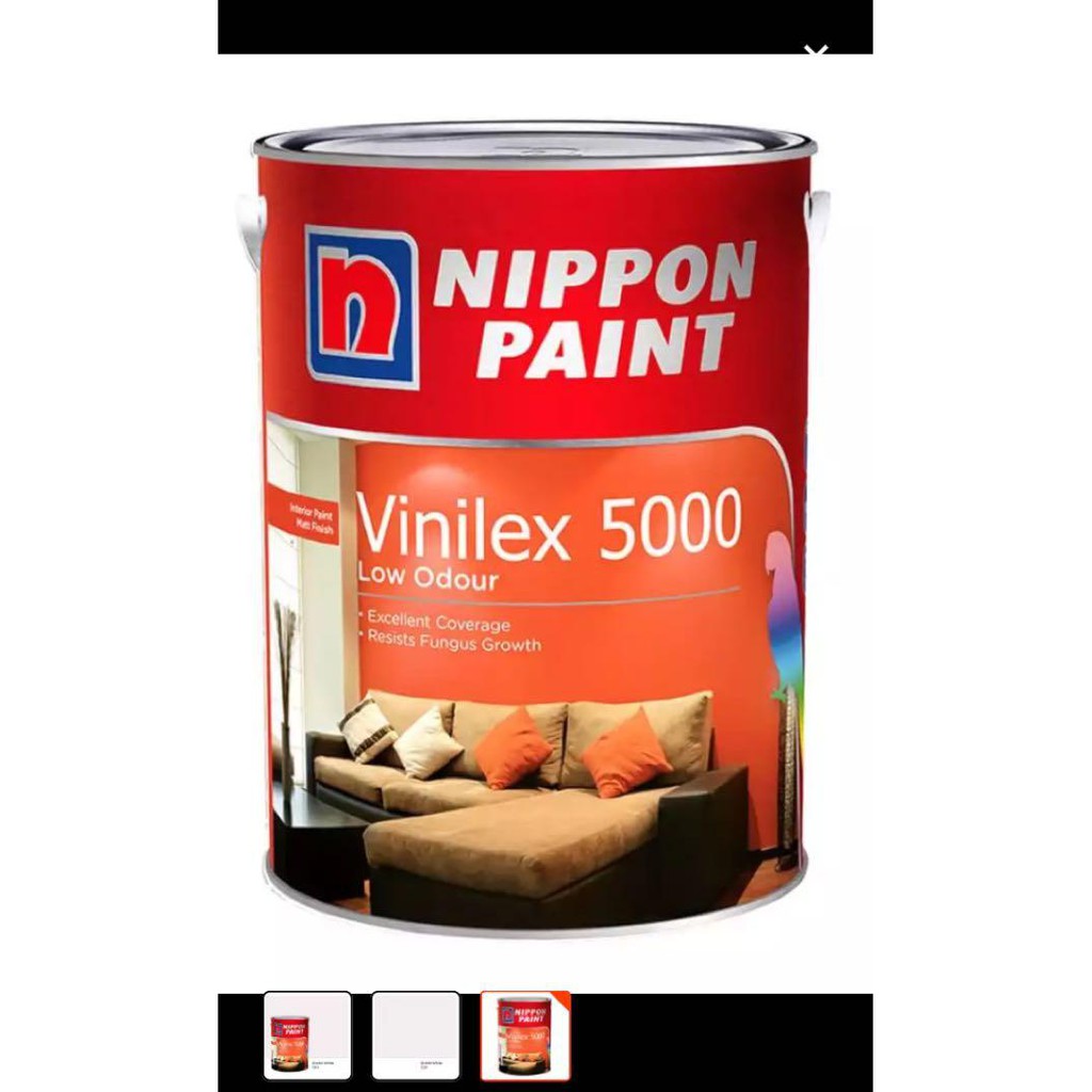 Nippon Paint Vinilex 5000 Base 1 Apple White 9070 1L Shopee