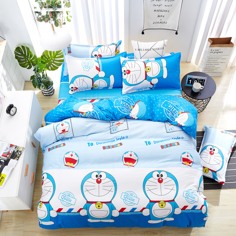 Doraemon Pattern 4PCS/Set Bedding Set Cartoon Quilt Comforter Duvet