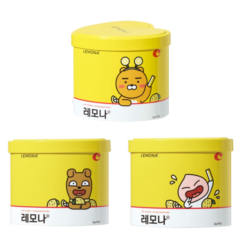 Kakao Friends x Lemona Vitamin C Powder 70 sticks Heart Case Korean