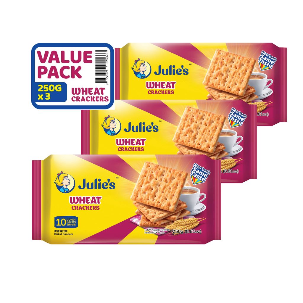 Julie's Wheat Cracker Value Pack (3 x 250g) Shopee Singapore