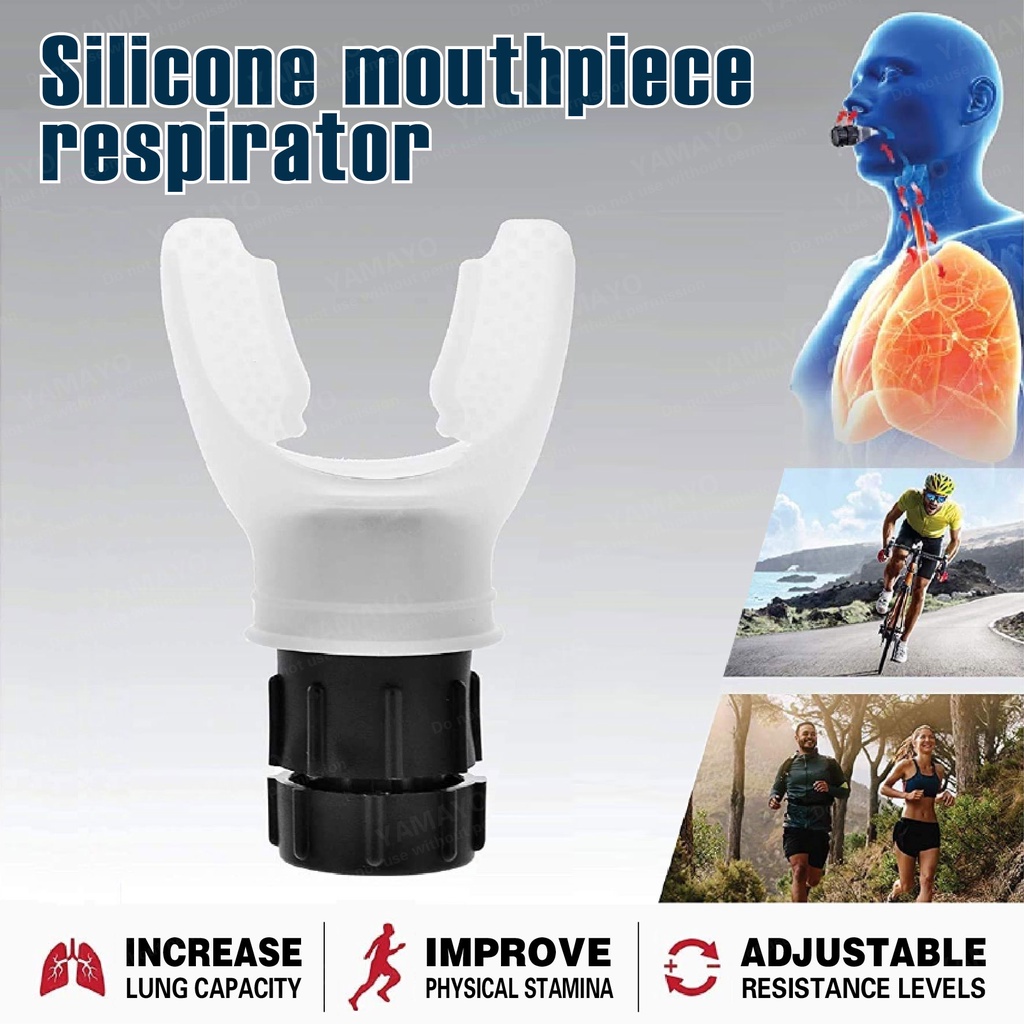 Lung Breathing Mouthpiece Respirator Fitness Dilator Trainer