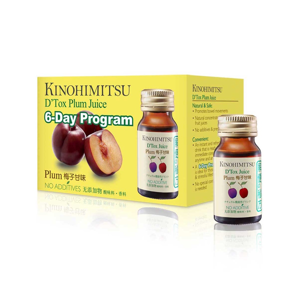 Kinohimitsu Detox Plum Juice 30g x 6 bottles (Authentic Local Ready
