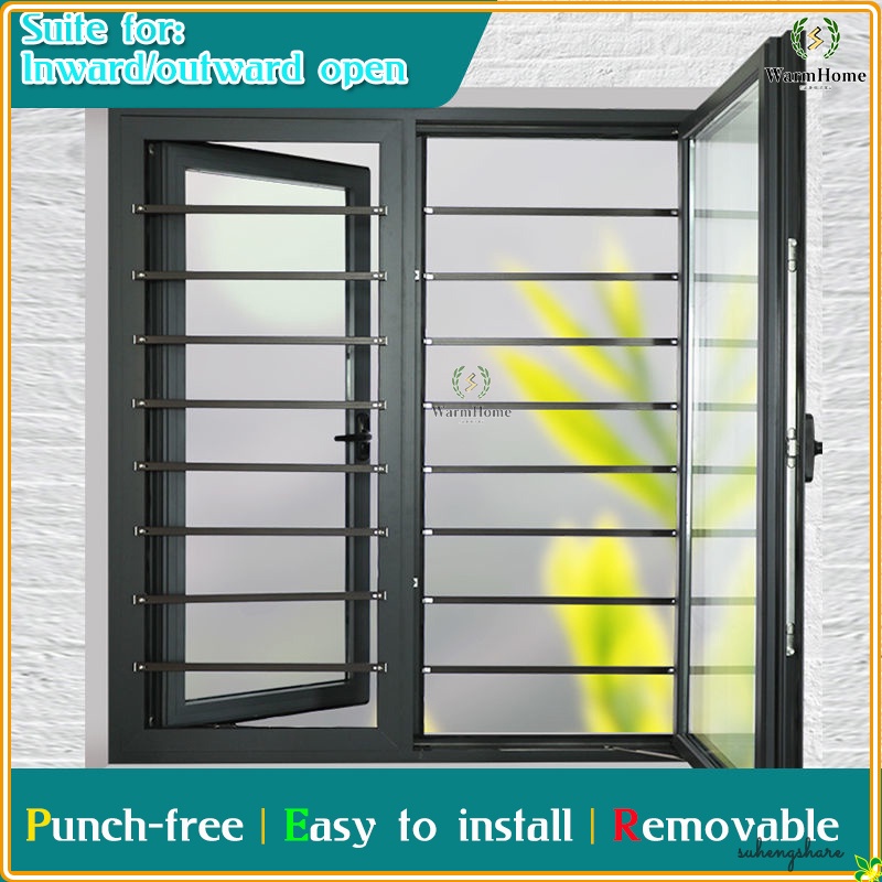 Home windows perforationfree protective fence highrise balcony child safety invisible anti