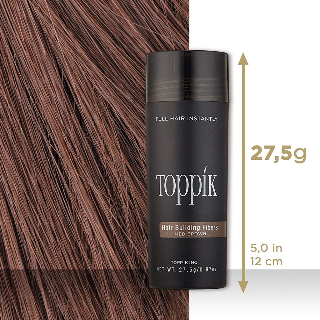 Toppik Medium Brown Hair Building Fibers 12g/27.5g/55g Hair Loss/Thin