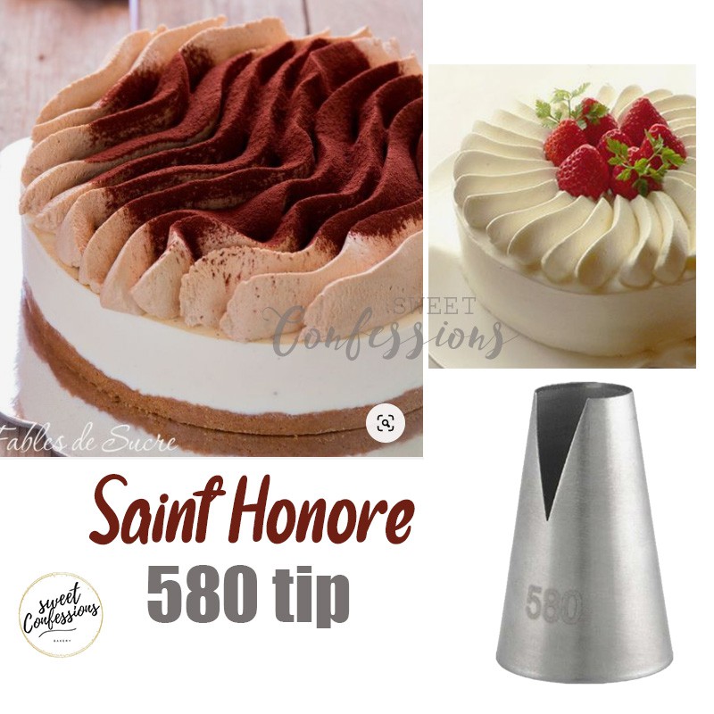 Saint honore 580 icing piping nozzle tip for cake decorating and