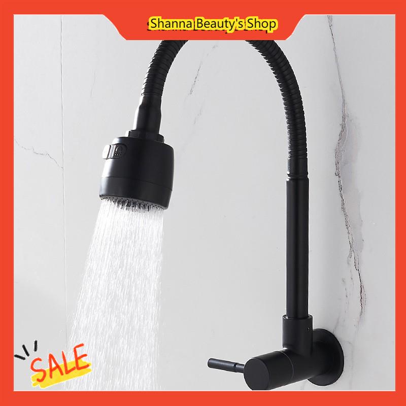 Sweethome SUS304 Stainless Steel Kitchen Sink Flexible Hose Single Lever Cold Water Tap Faucet