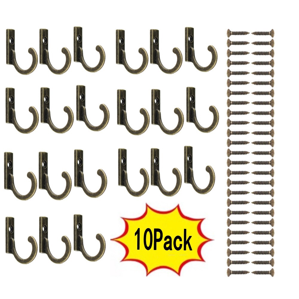 10Pack Wall Mounted Hook / Metal Hook Single Hook /Antique Style Metal