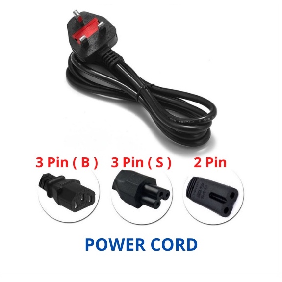 BOSTON Power Cord UK 13A Fuse 2 Pin 3 Pin 1.5M Desktop Monitor Adapter