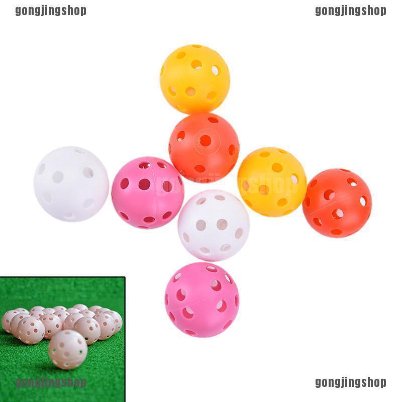 [GJ4] 20pcs Hollow Plastic Practice Golf Balls Golf Wiffle Balls Air