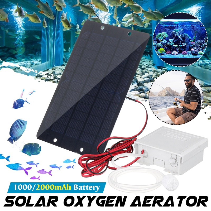 Solar Power Oxygenator Fish Tank Oxygenator Water Oxygen Pump Aquarium