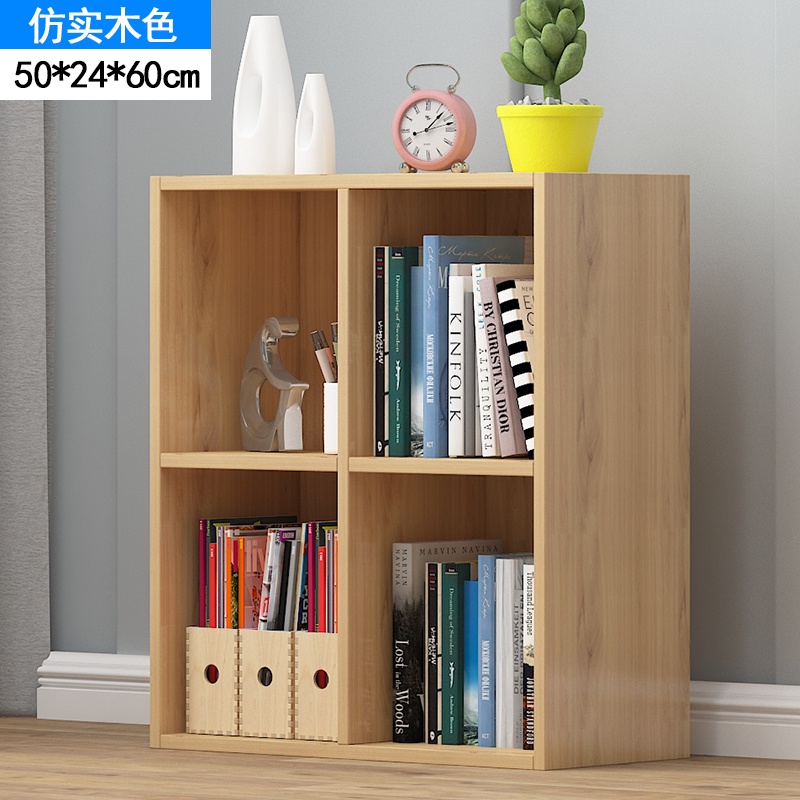 HS Simple Small Bookshelf Creative Shelves Bay Window Bedroom Wooden