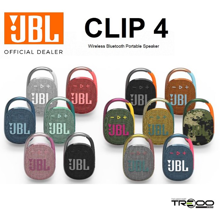 JBL Clip 4 Waterproof Wireless Bluetooth UltraPortable Speaker