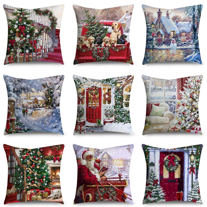 45*45cm Merry Christmas Pillow case Christmas Decorations for Home 2022
