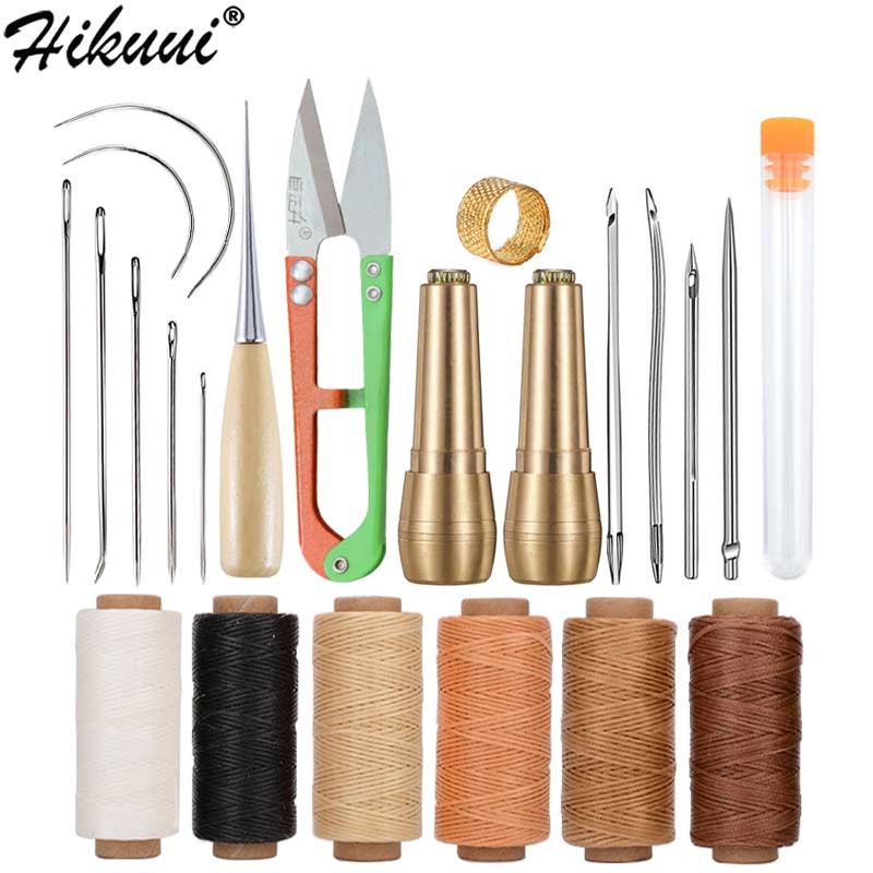 Leather Sewing Set Handbag Shoe Sewing Repair Kit with Scissors Wax