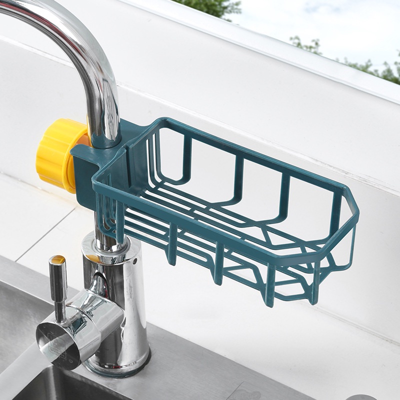 Ossayi Kitchen Sink Shelves Faucet Drain Racks Dishcloth Sponge Storage