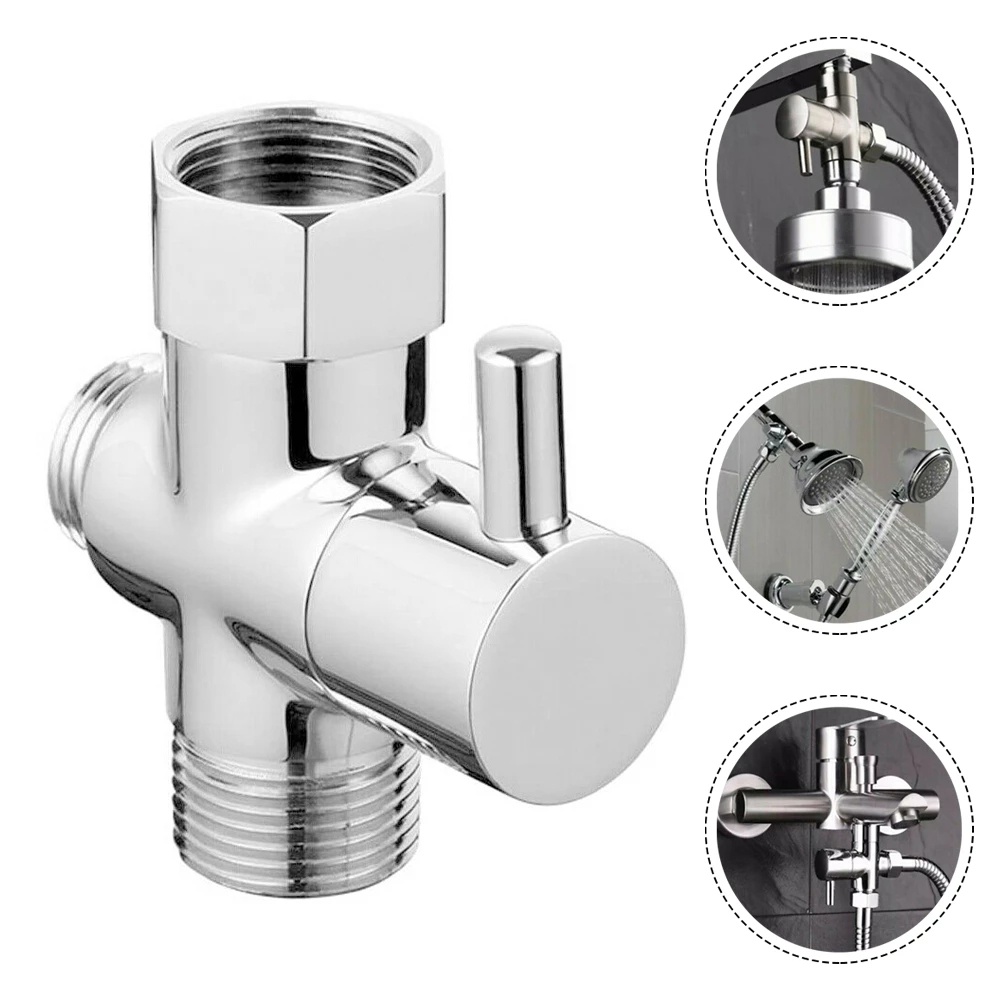 Threeway Water Diverter Tshaped Adapter Shower Diverters Connector