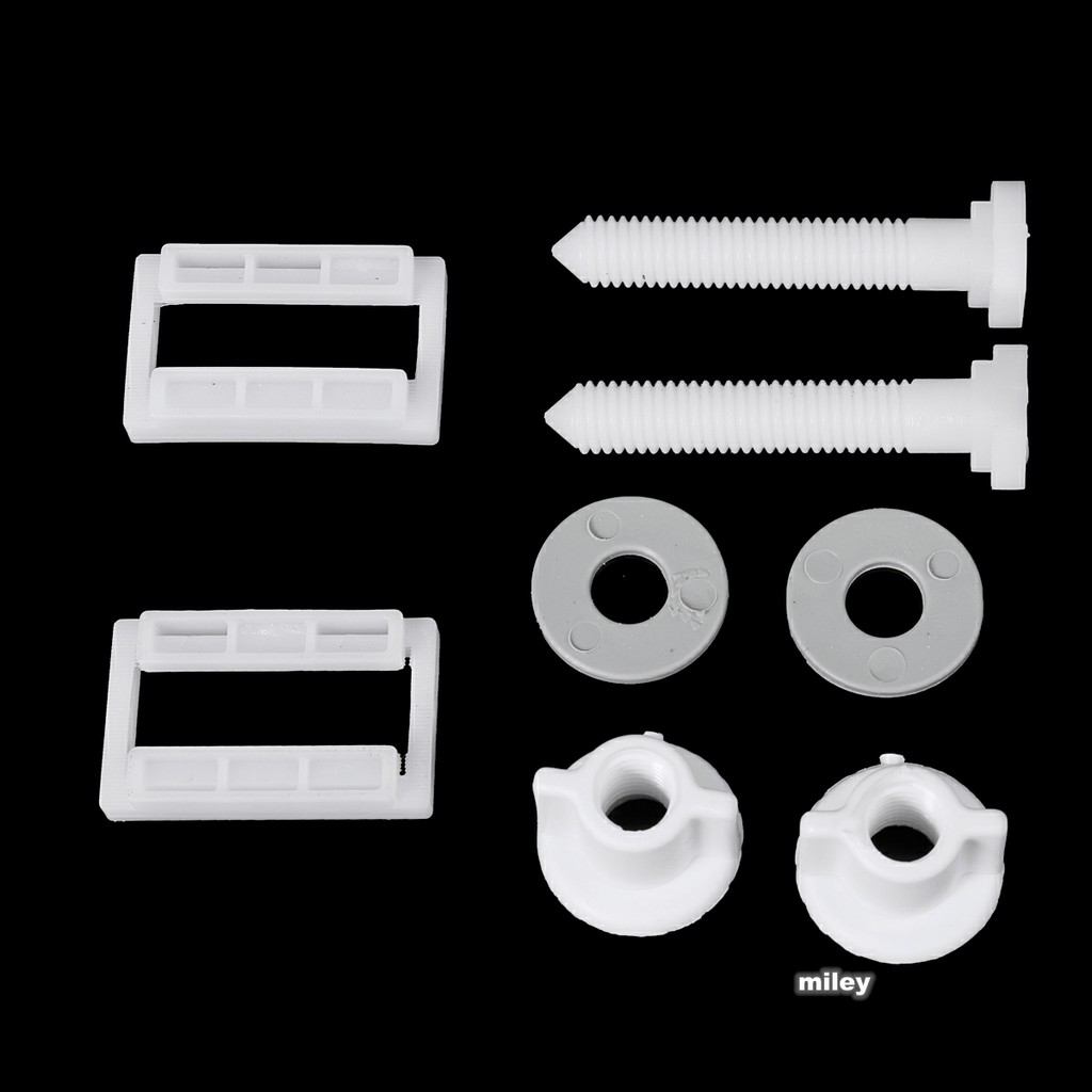 Miley 1 Pair Toilet Seat Hinge Bolts Replacement Screws Fixing Fitting