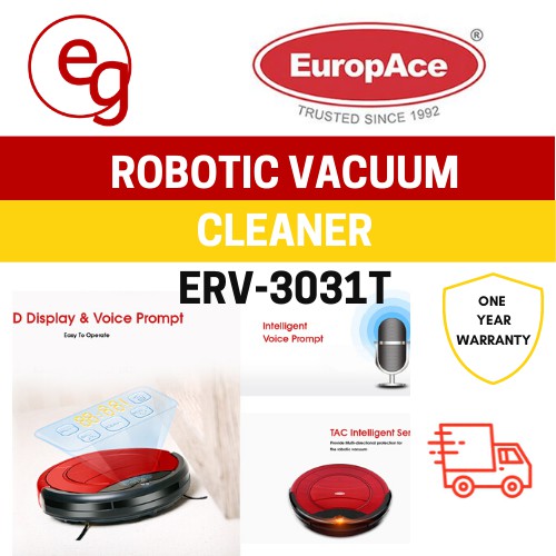 EuropAce ERV 3031T ROBOTIC VACUUM CLEANER Shopee Singapore