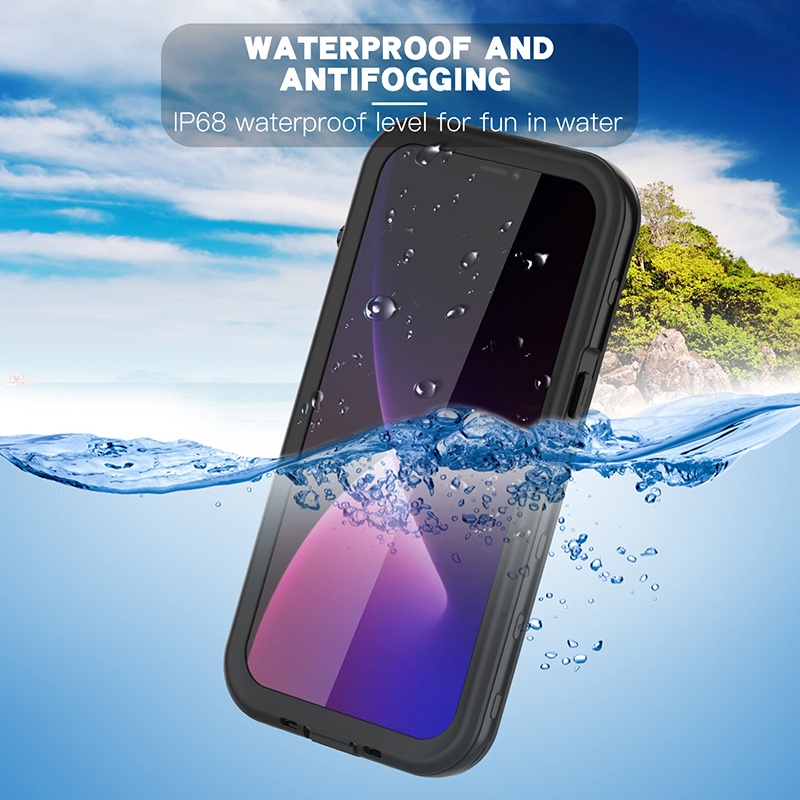 IP68 Waterproof Case for iPhone 13 Pro Max Cases Full Cover Snorkelling
