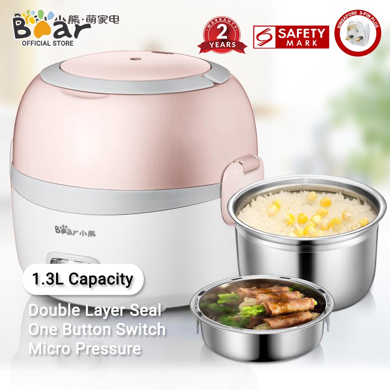 Bear Electric Lunch Box, Stainless Steel Rice Cooker, Mini Rice Cooker