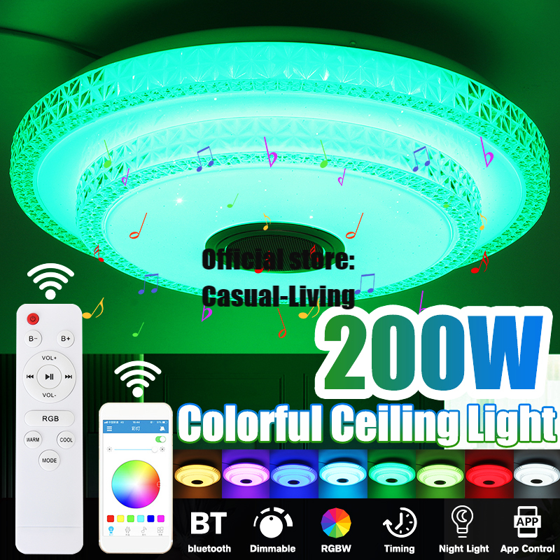 Nordic 110220V LED Ceiling Light 200W Music Ceiling Lamp With