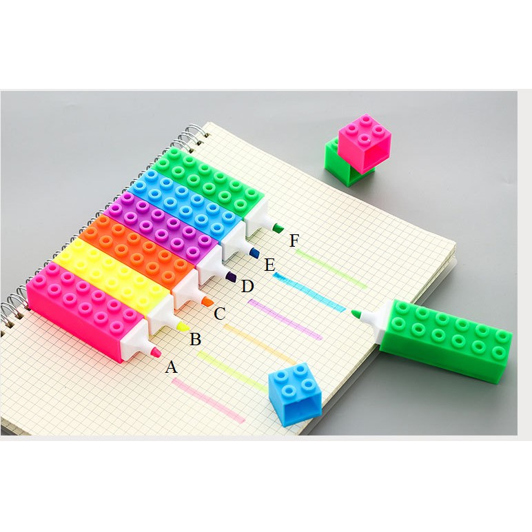 SG SELLER Building Block Highlighter Puzzle Shaped Color Marker pen