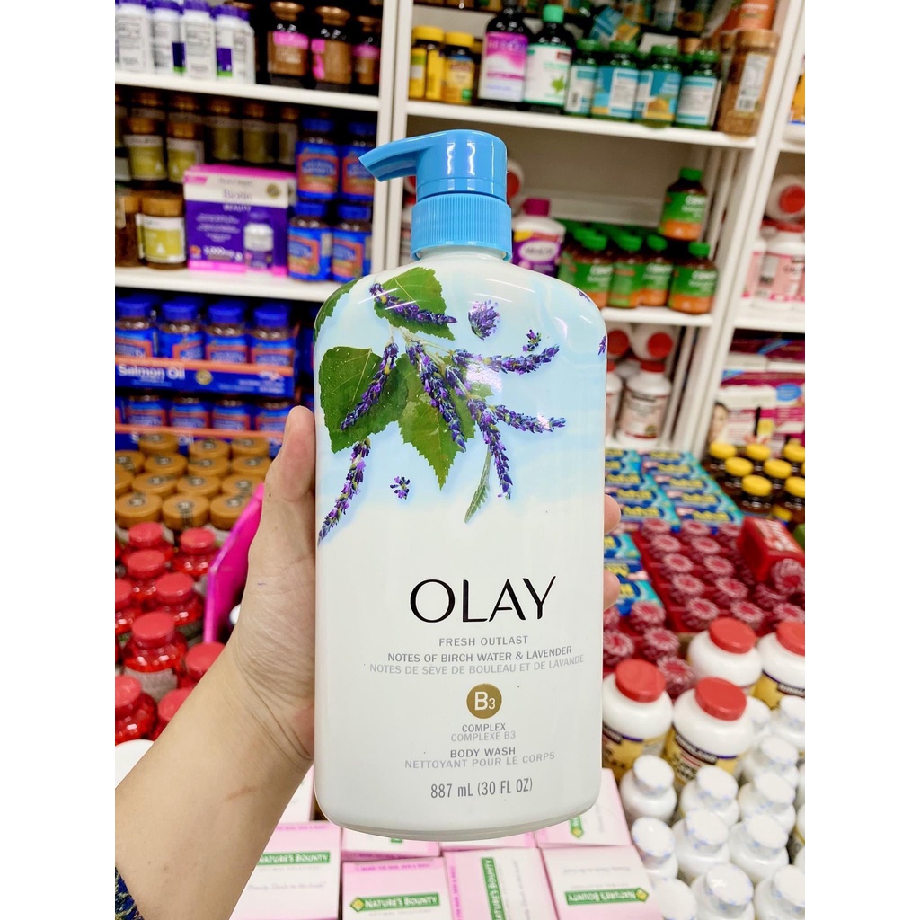 Olay Shower Gel With PURIFYING WATER and LAVENDER 887ML (Us Domestic Product Genuine) Shopee
