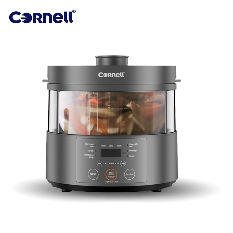 Cornell Steam Multi Cooker, Low Carb Rice Cooker and Waterless Soup