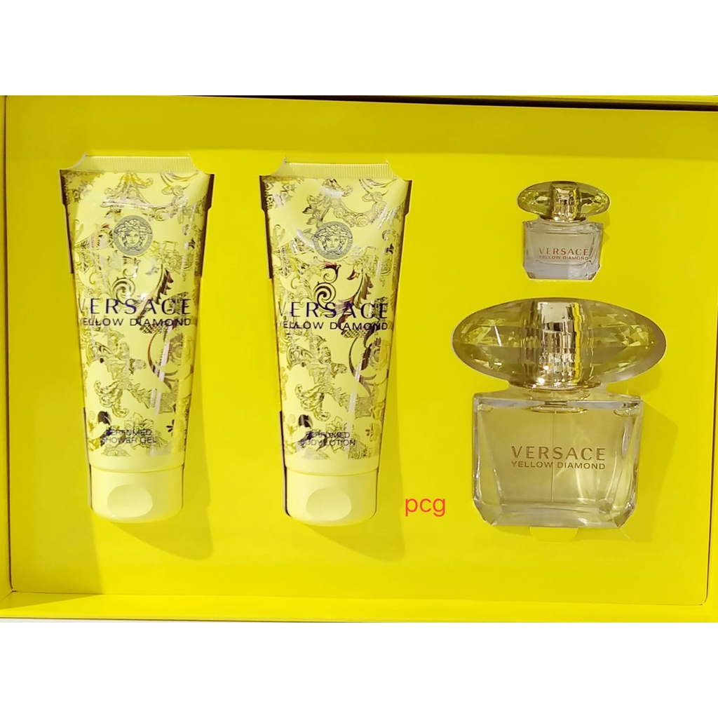 Perfume Yellow Diamond By Versace Eau de Toilette Set 90 ML/5 ML/SGel