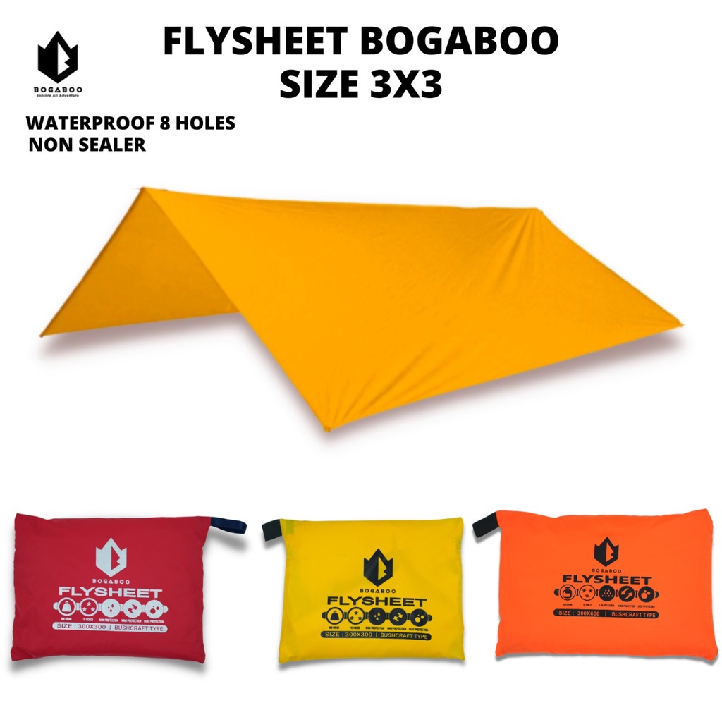TENDA Flysheet Ultralight Waterproof Size 3x3 Meters 8 Holes Flysheet