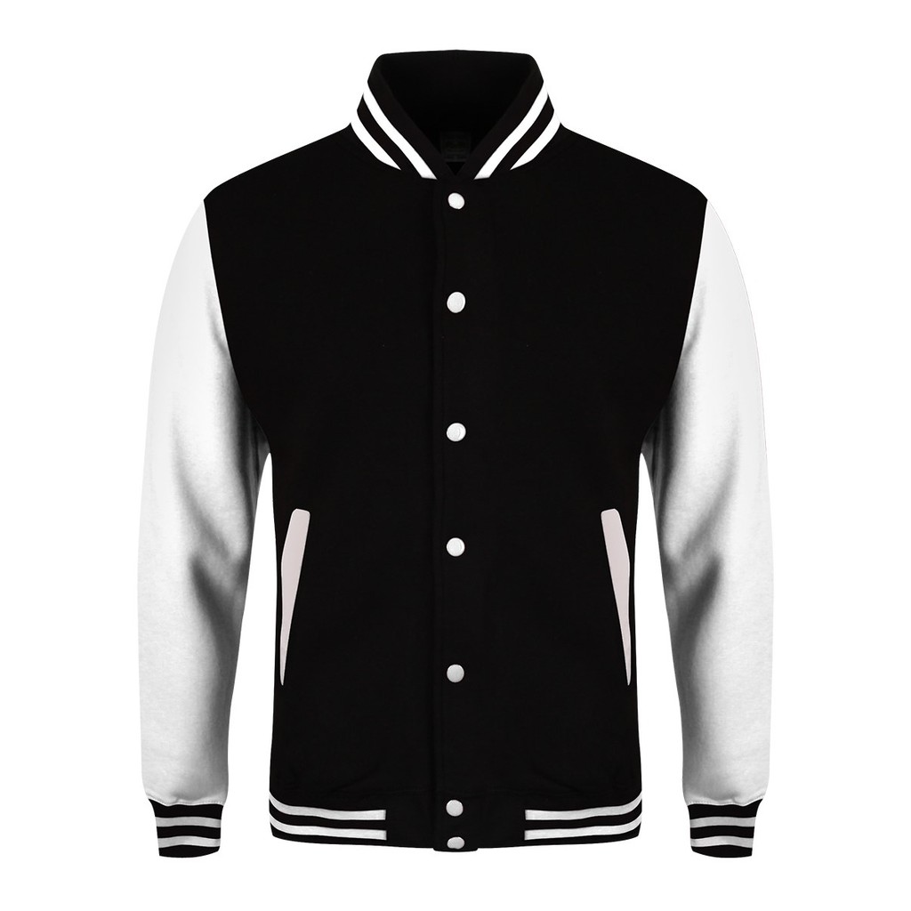 HITAM PUTIH Varsity Baseball Jacket Black White Shopee Singapore