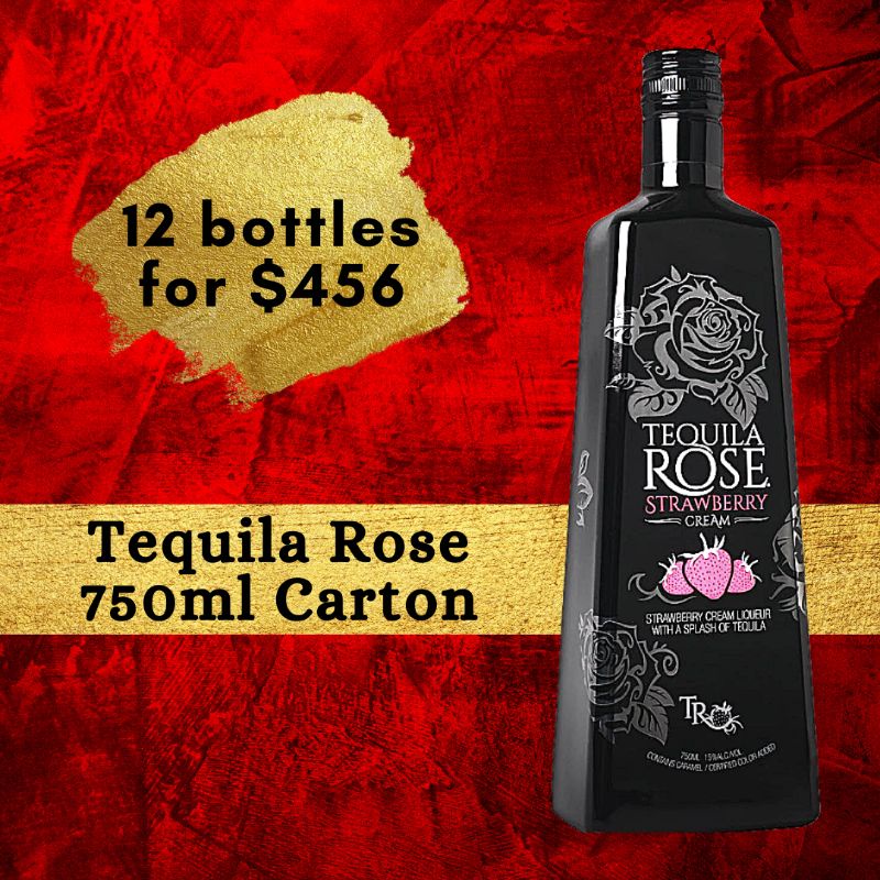 Tequila Rose Strawberry Cream 750ml Carton (12 Bottles) Shopee Singapore