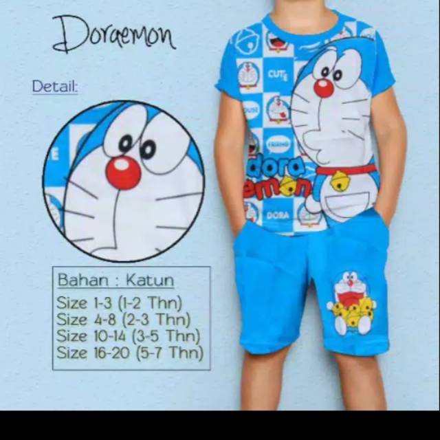 Doraemon Children Short Settings / Children's Clothes Relaxing Settings DORAEMON Shopee Singapore