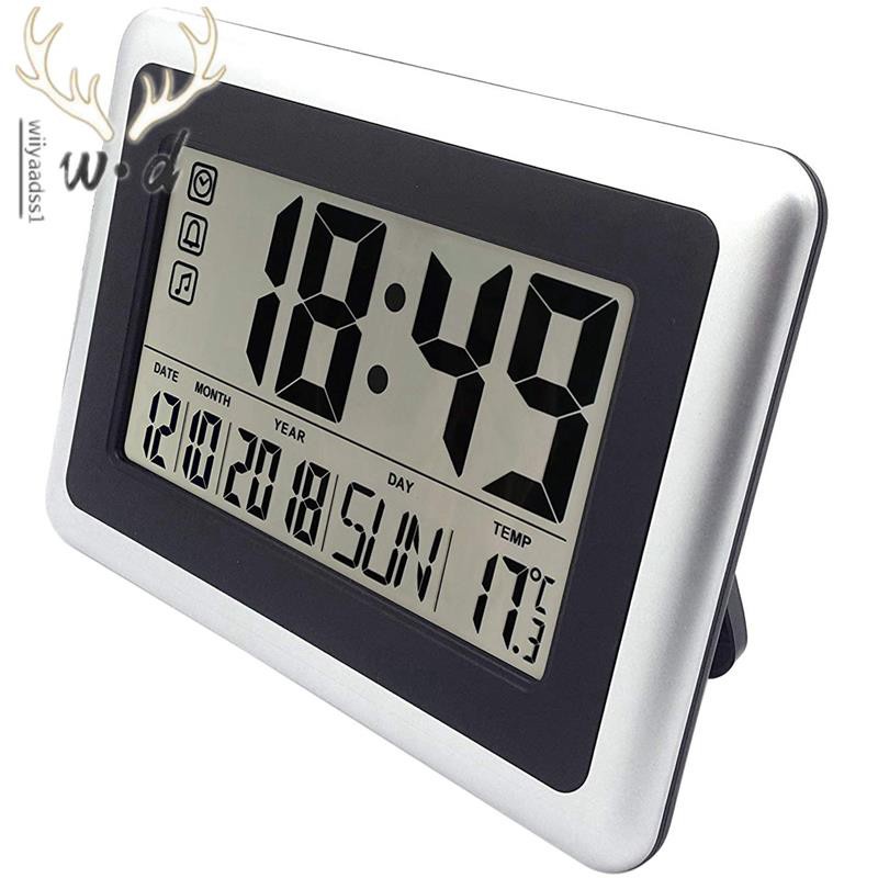 Large Display Digital Wall Clock,Silent Desk Shelf Clocks Battery Operated Easy To Read