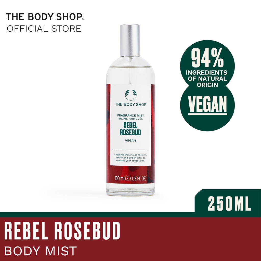 The Body Shop Rebel Rosebud Body Mist (100ML) Shopee Singapore