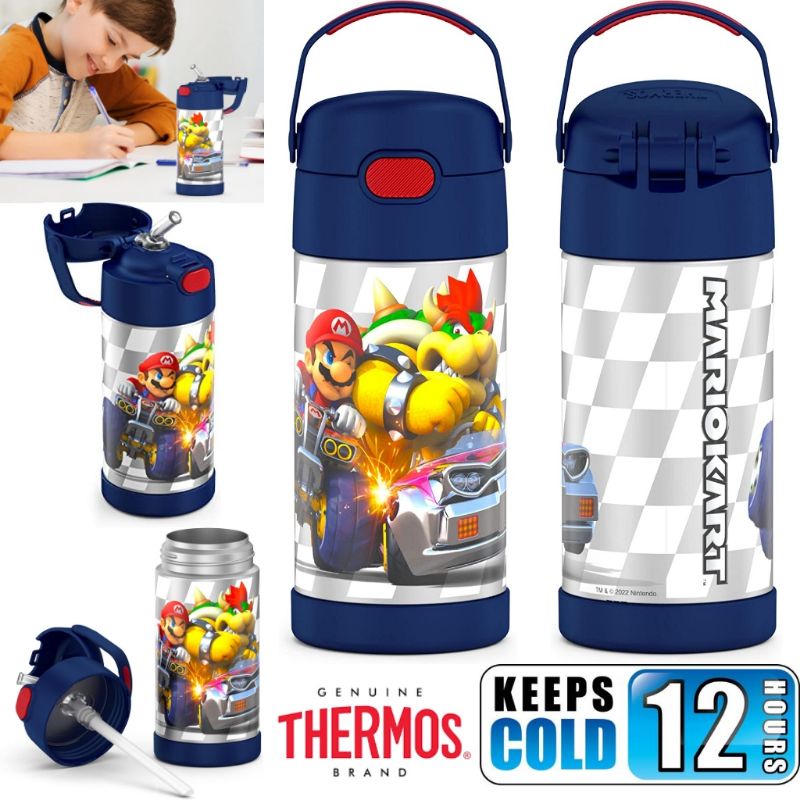 Thermos Funtainer Super Mario Bros Brothers Nintendo 12oz Stainless