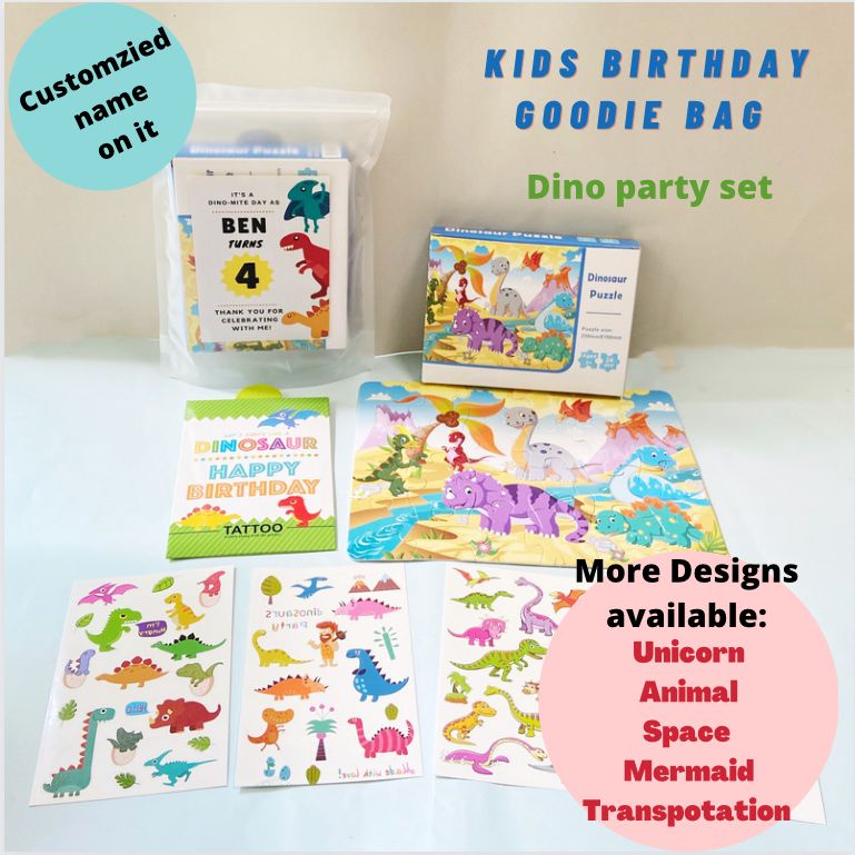[SG Seller] Kids birthday goodie bag return gift dinosaur unicorn theme